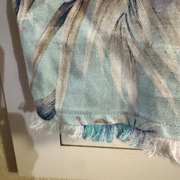 ТОММУ ВАНАМА Florencia Floral Linen Shift Dress Fringe Size Large Multicolored - Picture 6 of 9